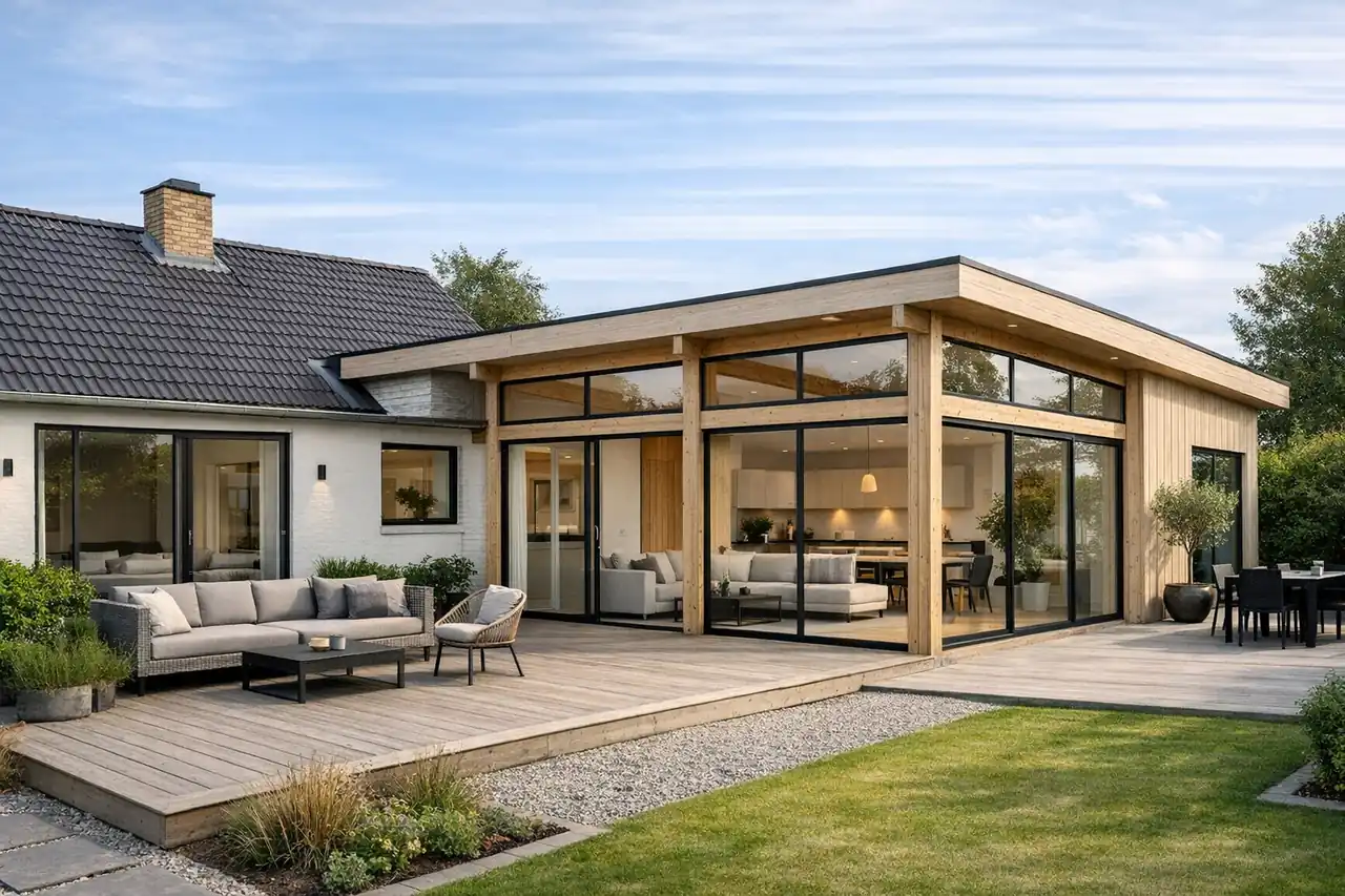 Arkitekttegnet tilbygning i Solrød Strand – billede 1